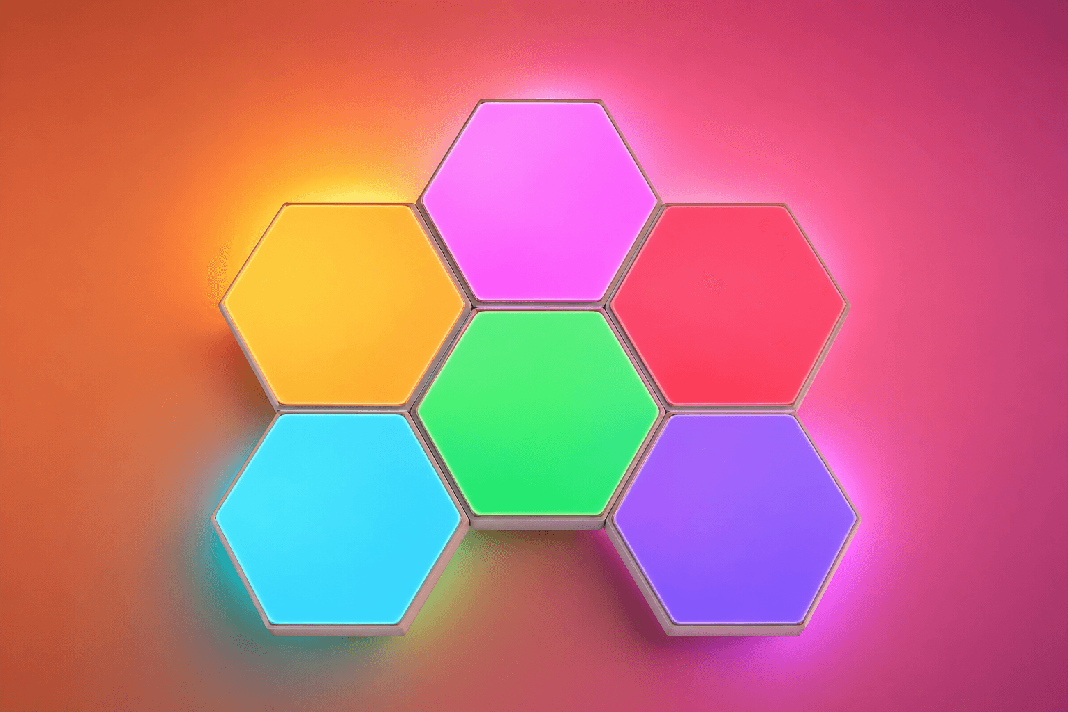 RGB Hexagon Wall Light Kit